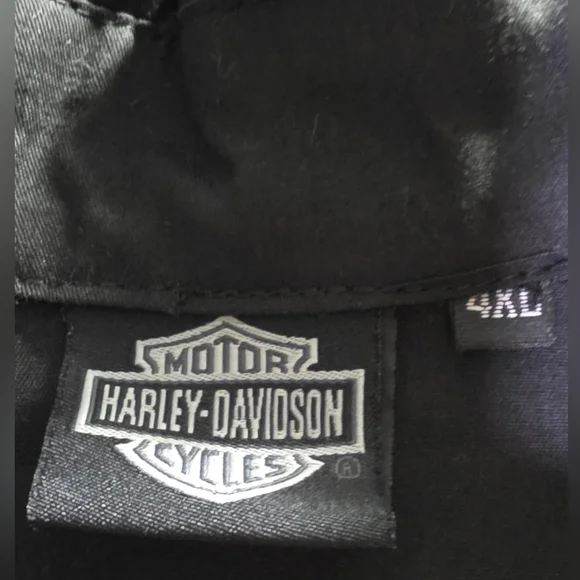 Harley-Davidson Men's Black and Orange Work Shirt Size XL - Picture 3 of 5